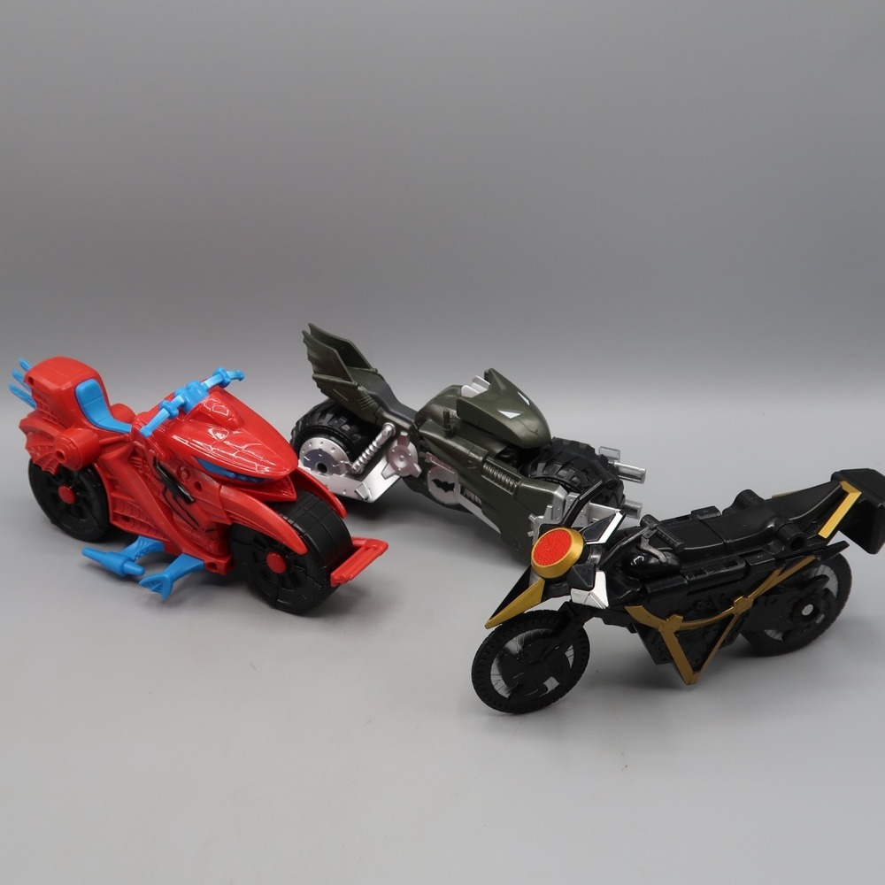 Power Ranger Batman Spiderman Toy Motorcycle Lot Marvel for 4 inch